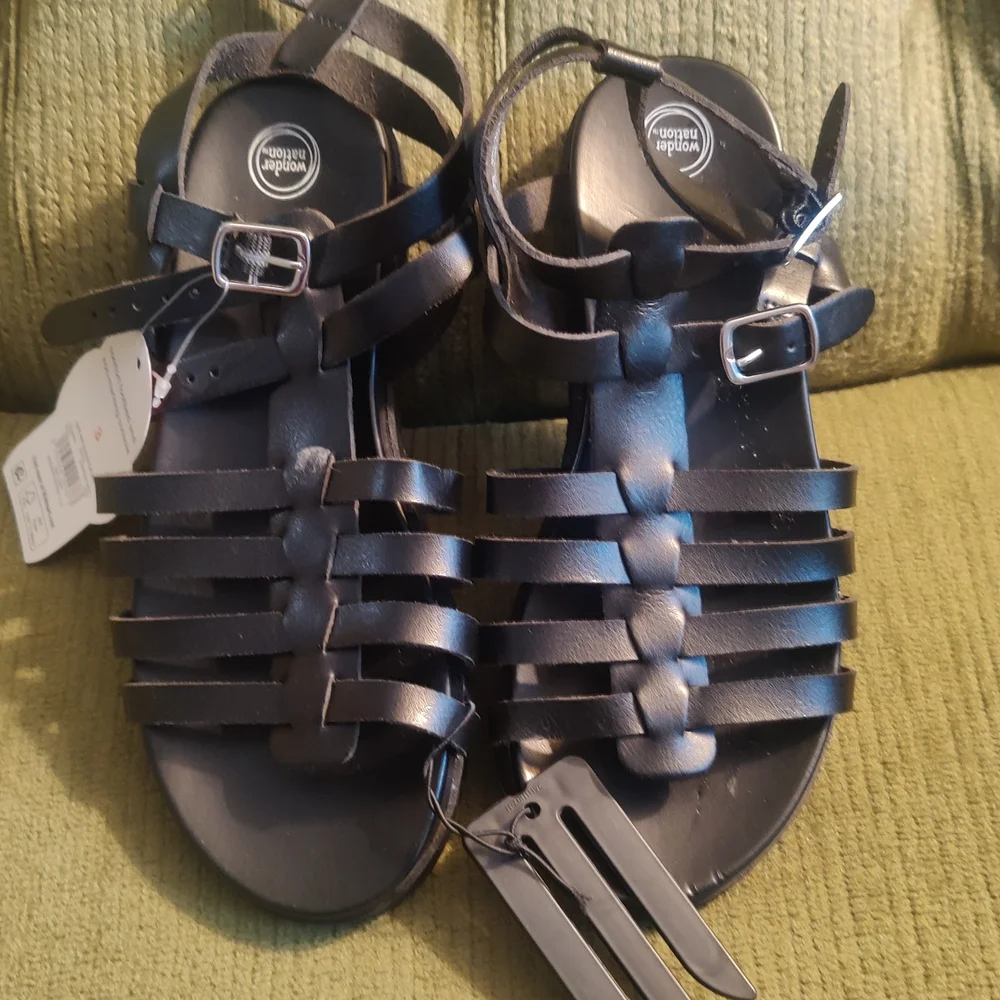 Modern Society Black Strappy Sandals‎